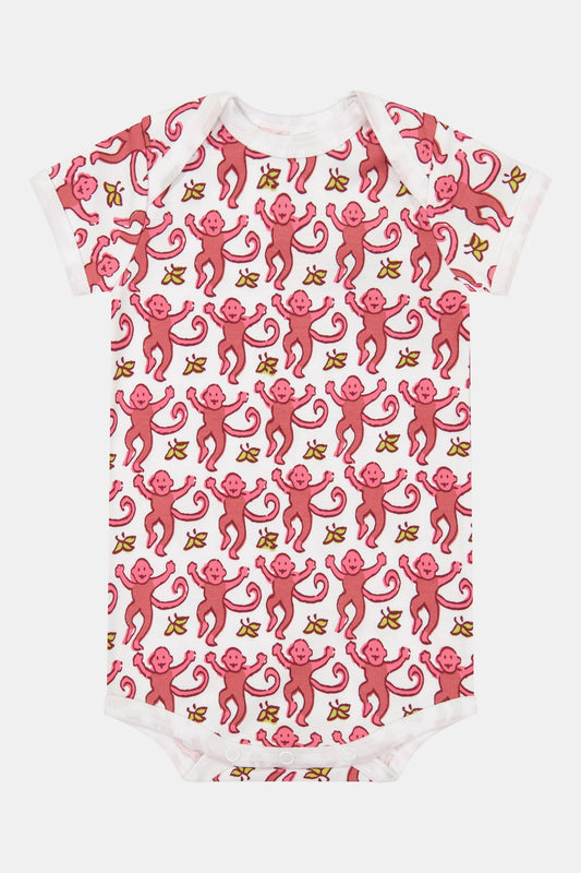 Infant Monkey Short Sleeve Onesie view 1