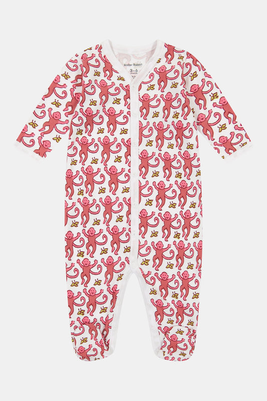 Infant Monkey Footie Pajamas view 1