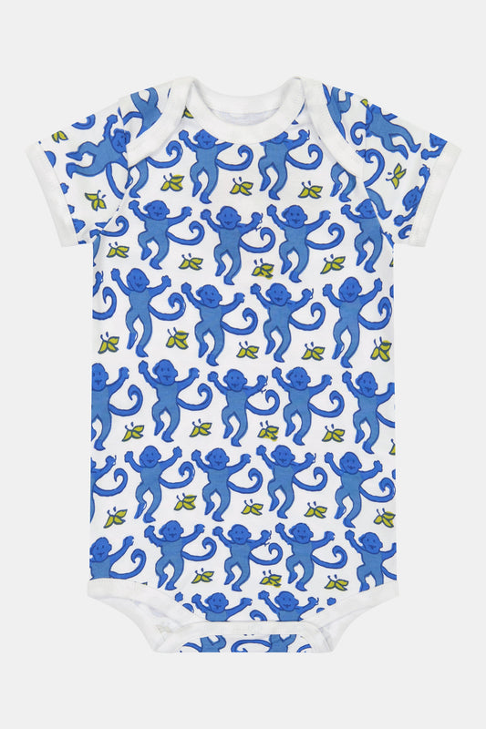 Infant Monkey Short Sleeve Onesie view 1
