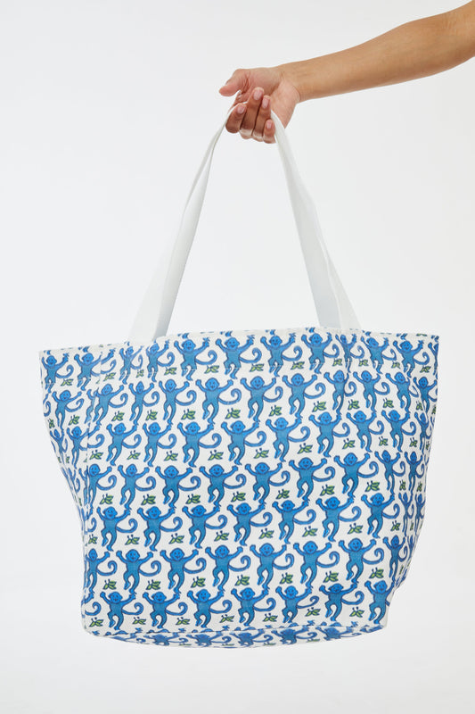 All Over Monkey Large Tote view 2