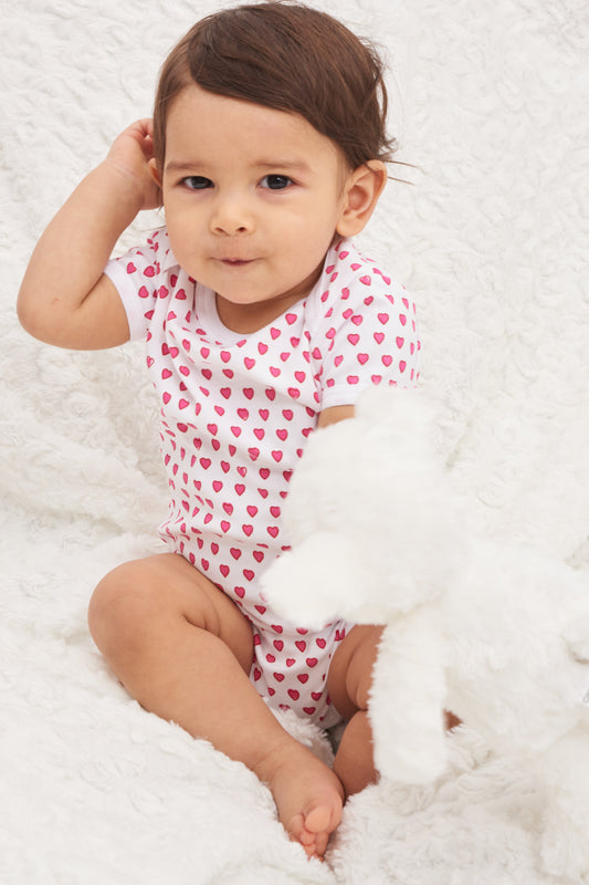 Infant Hearts Short Sleeve Onesie view 2
