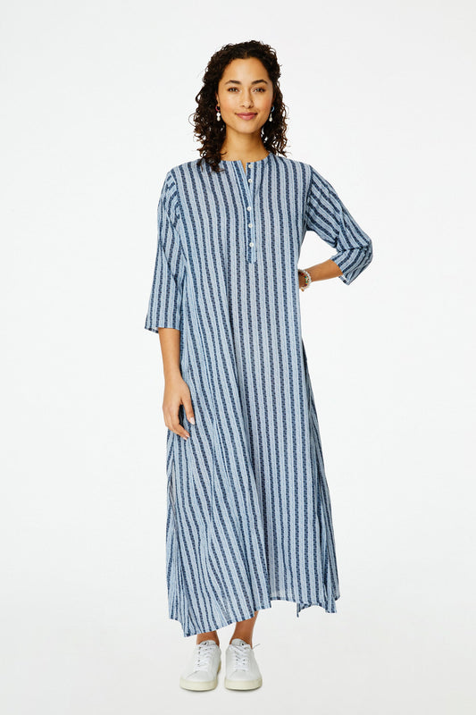 Lace Stripe Long Kurta view 1