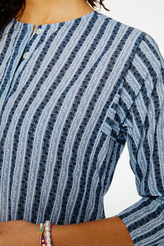 Lace Stripe Long Kurta view 2