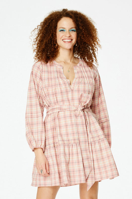 Pink Plaid Nydia Dress view 1