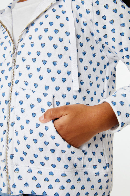 Kids Hearts Harley Hoodie view 2