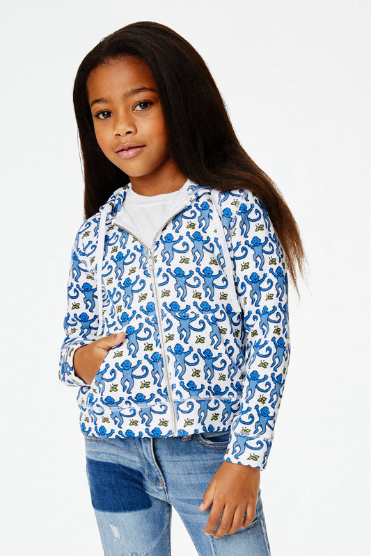 Kids Monkey Harley Hoodie view 1