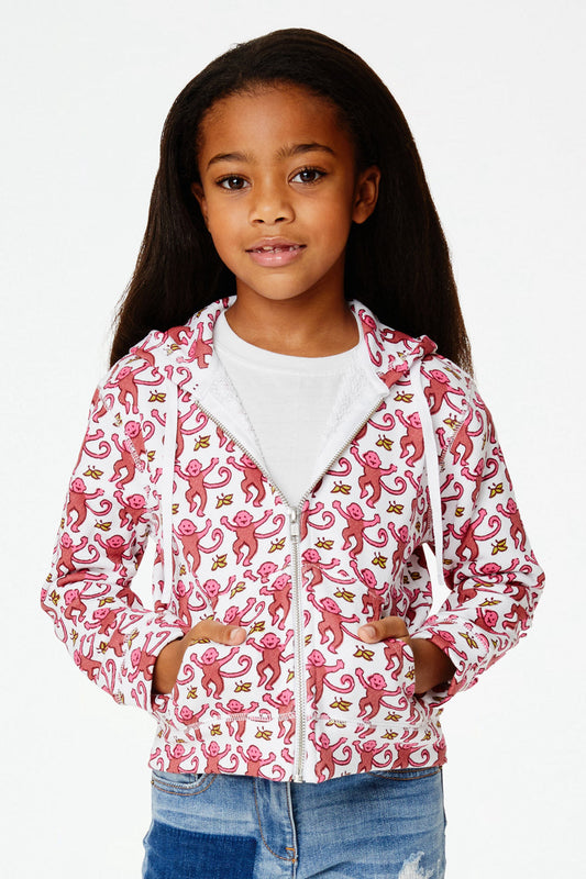 Kids Monkey Harley Hoodie view 1