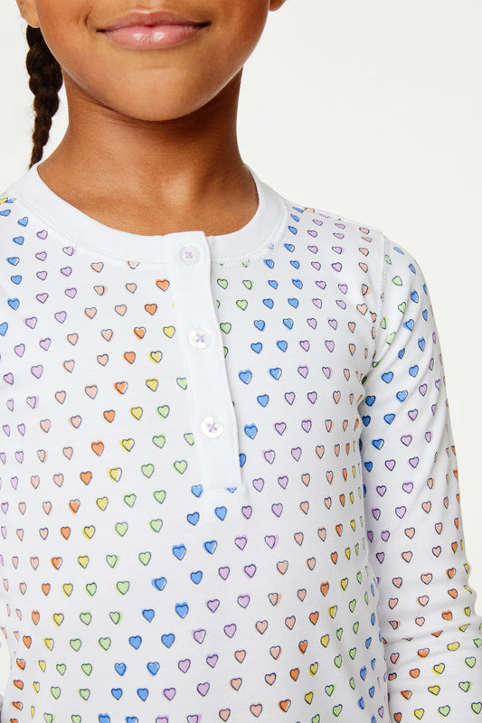 Personalized Kids Disco Hearts Pajamas view 2