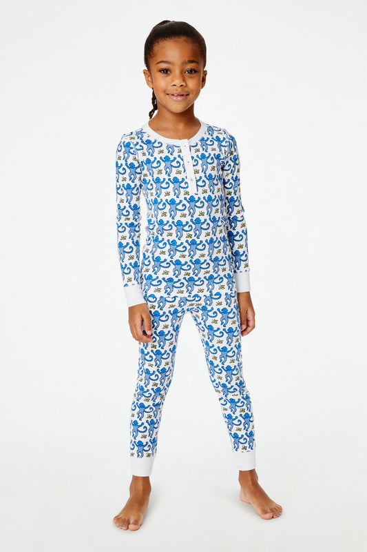 Kids Monkey Pajamas view 1