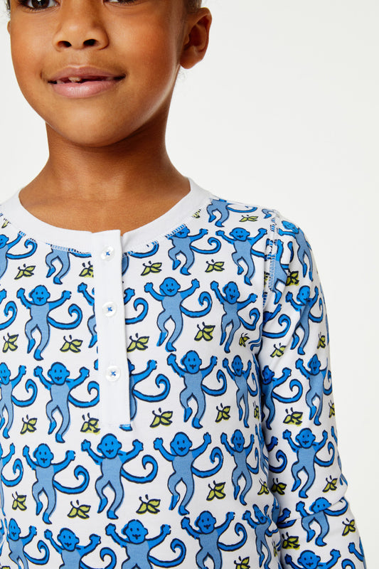 Kids Monkey Pajamas view 2