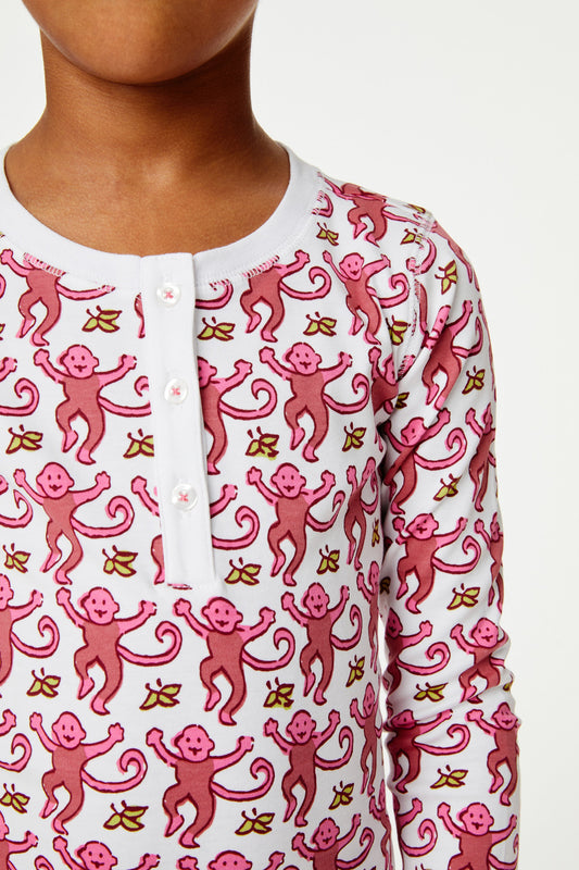 Personalized Kids Monkey Pajamas view 2