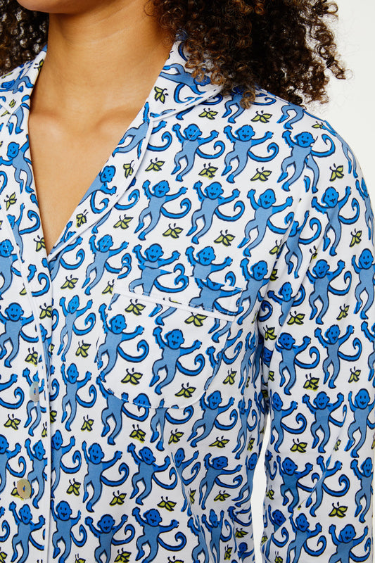 Monkey Long Sleeve Polo Pajamas view 2